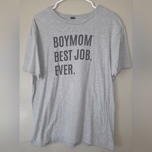 Custom Boy Mom Best Job. Ever. T-Shirt Women's Size L